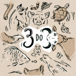 Ilustracja przedstawia napis 3 do 3 w otoczeniu różnych zwierząt.